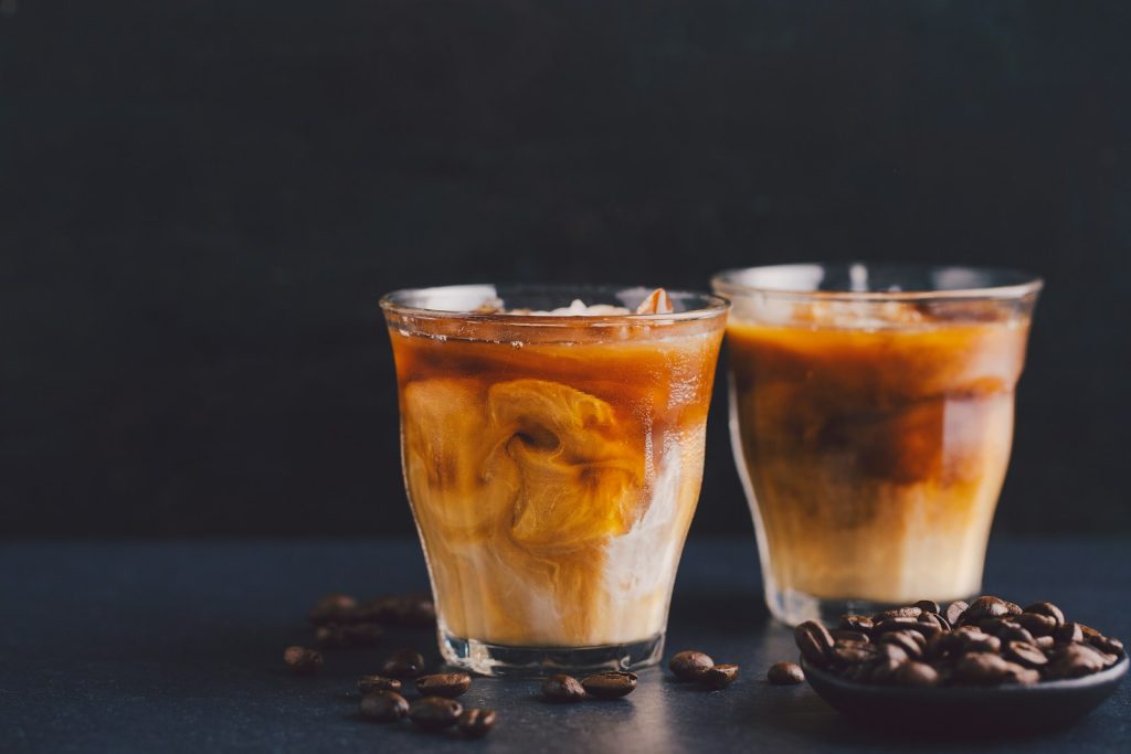 Two glasses of iced cold brew